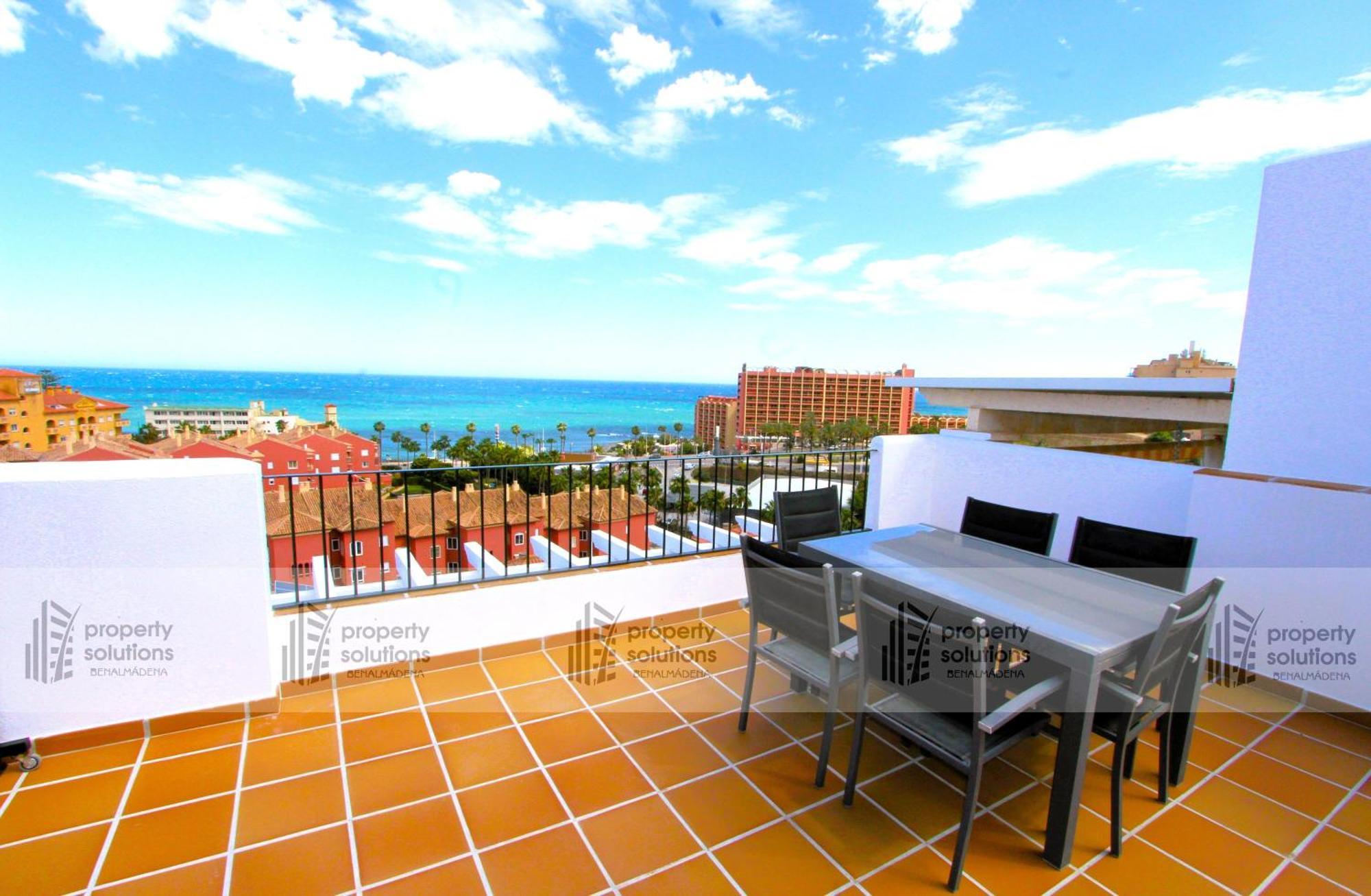 Апартаменты Lomas De Mena, 21 - Atico Con Vistas Al Mar - Piscina Y Barbacoa - Parking Gratis - Excelente Conexion Wifi Бенальмадена Экстерьер фото